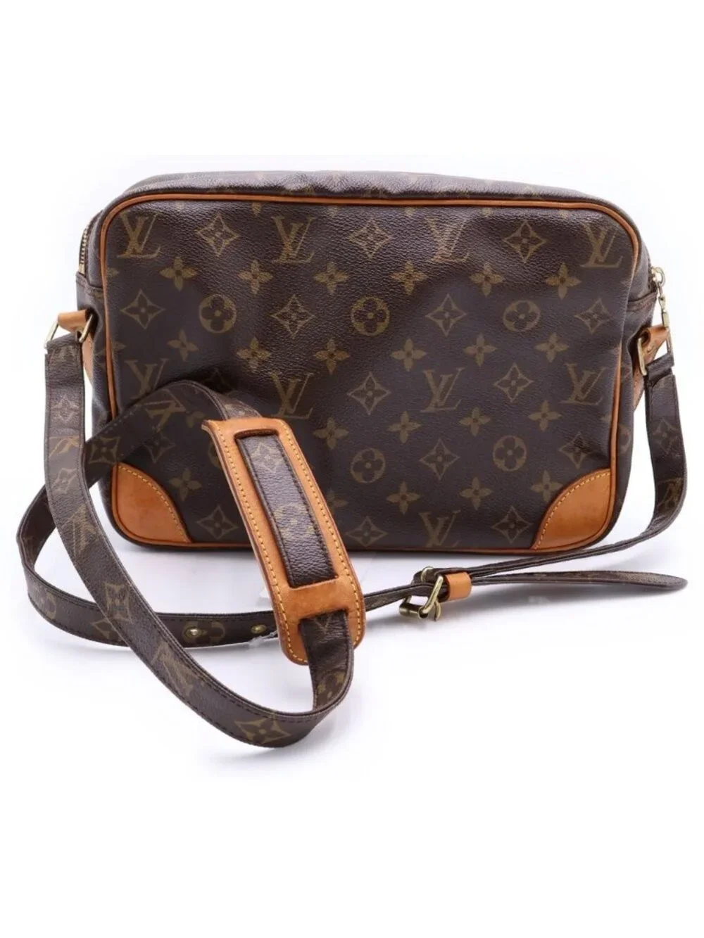 Louis Vuitton Monogram Nile Leather Shoulder Bag Brown